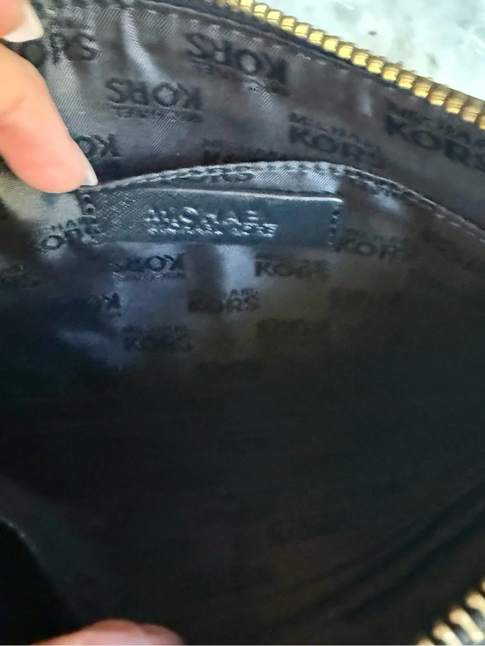 Michael Kors Saffiano Leather Sandrine Large Zip Clutch Wristlet